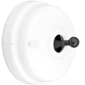 WHITE CERAMIC INTERMEDIATE WALL SWITCHES BLACK - DYKE & DEAN
