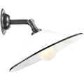 WHITE SMALL CONE SHADE WALL LAMP - DYKE & DEAN