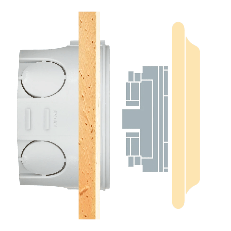 WOODEN PORCELAIN WALL SOCKET NUCMAG CABLE GLAND - DYKE & DEAN